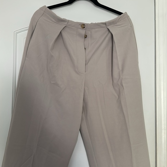 NEW Free People Wide Leg Pleated Dress Pants Trousers High Waist Elastic Waist M - Picture 2 of 7